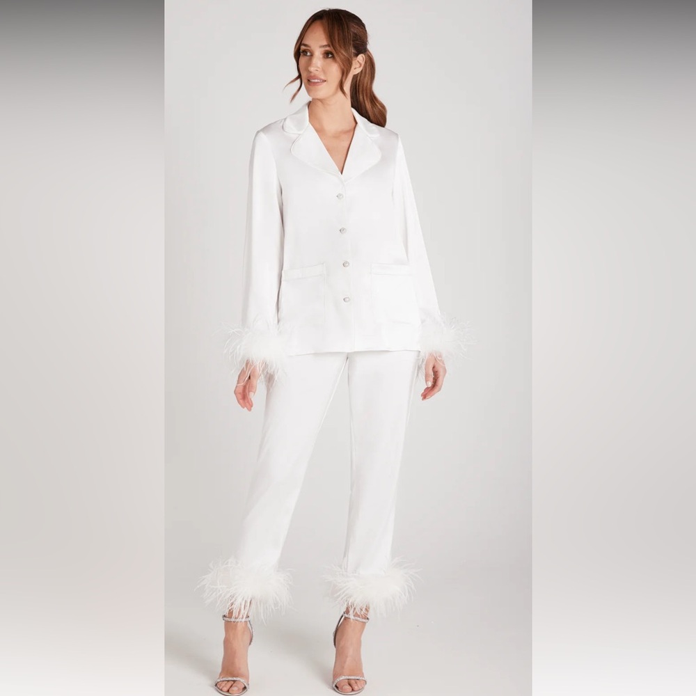 Nadine Merabi Darcie White Pajamas - S